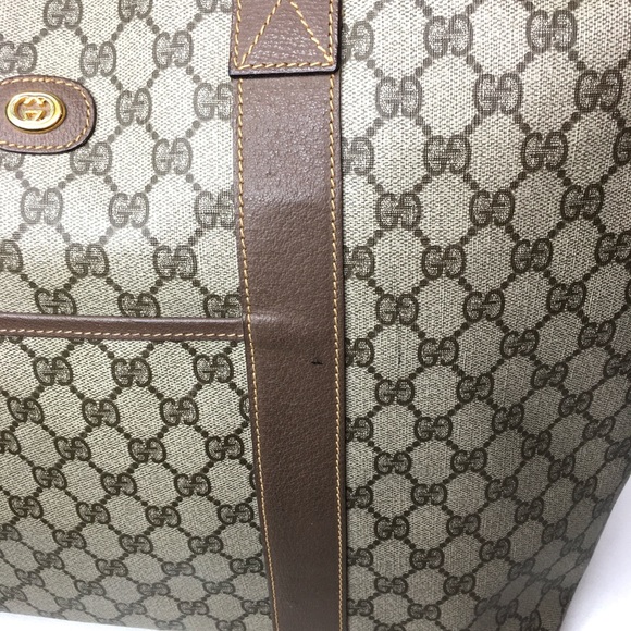 Gucci authentic brown monogram coated canvas XL tote bag - Picture 14 of 15